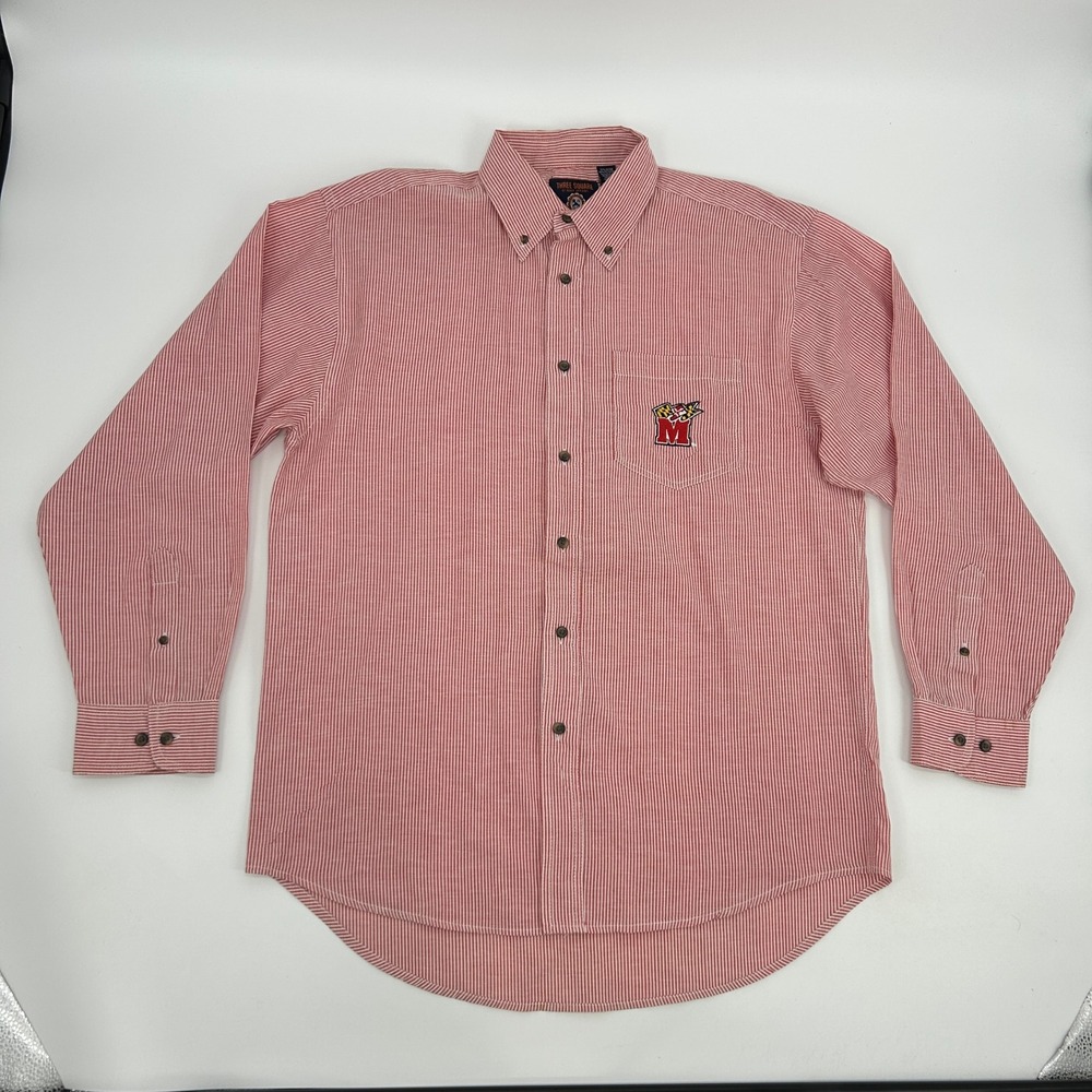 Three Square Royce Apparel University of Maryland Button Up Shirt Mens XL‎